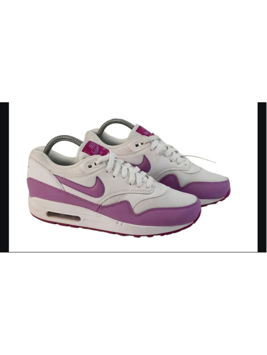 Nike Shoes - Nike Air Max 1 Essential White/Fuchsia Glow-Fuchsia Flash 599820-116 Wms sz 8.5